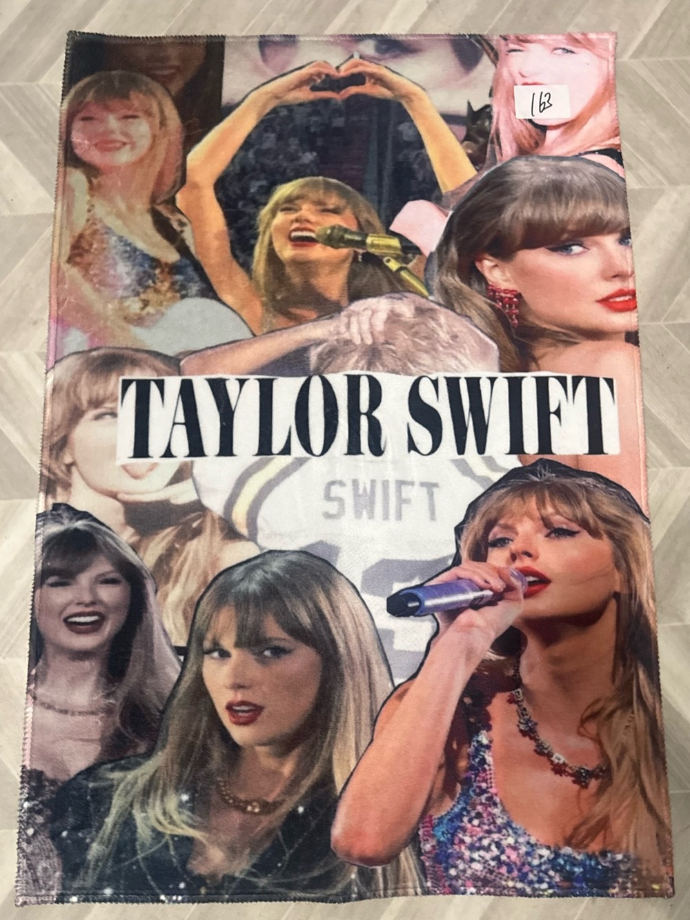 Taylor Swift Collage Rug/Wall Decor - Pink, Black, White 35x24